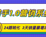 猎手1.0营销系统，从0到1，营销实战课，24路转化秘诀3天销量暴增20倍-鱼梓小栈