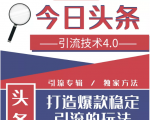 今日头条引流技术4.0，微头条实战细节，微头条引流核心技巧分析，快速发布引流玩法-鱼梓小栈