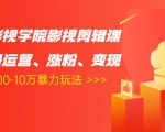 卡牌影视学院影视剪辑课：影视号运营、涨粉、变现、月入5000-10万暴力玩法-鱼梓小栈