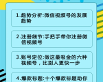 视频号运营实战课2.0，目前市面上最新最全玩法，快速吸粉吸金（10节视频）-鱼梓小栈