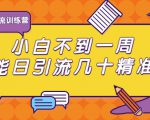清和行记引流训练营：小白不到一周便能日引流几十精准粉-鱼梓小栈
