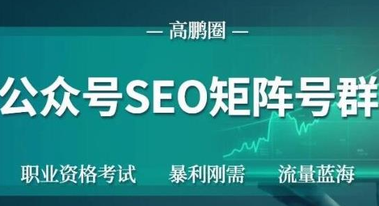 高鹏圈公众号SEO矩阵号群，实操20天纯收益25000+，普通人都能做-鱼梓小栈
