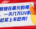 淘宝店群现在最火的视频玩法，一天几万UV的玩法，赶紧上车吃肉-鱼梓小栈