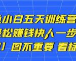 卓让闲鱼小白五天训练营，每天一小时，轻松赚钱快人一步-鱼梓小栈