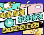 大鹏·电商直播带货课，系统学习直播带货各环节技巧和套路-鱼梓小栈