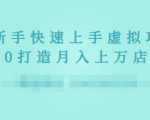2022年虚拟项目实战指南，新手从0打造月入上万店铺-鱼梓小栈