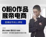 猴帝电商直播起号课，零粉零作品开播底层逻辑，直播五天打爆广场流量-鱼梓小栈