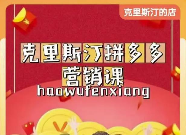 克里斯汀拼多多运营课，适合小白初涉平台，低成本入门-鱼梓小栈