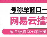 网易云挂机项目云梯挂机计划，永久版脚本+详细操作视频-鱼梓小栈