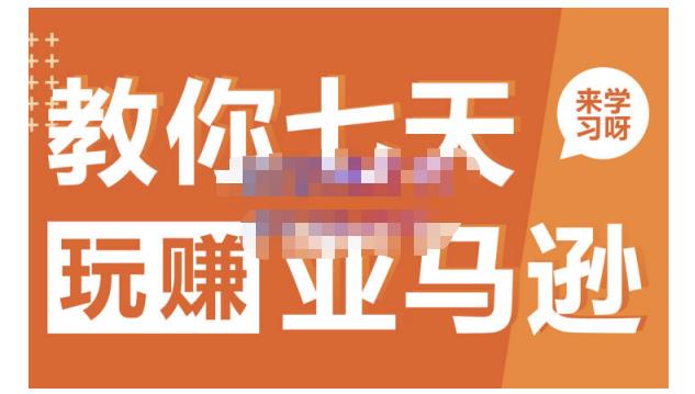 晟尧跨境·教你七天玩赚亚马逊，教你轻松玩赚亚马逊，适合小白学习-鱼梓小栈