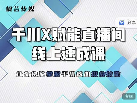 枫芸传媒-线上千川提升课，提升千川认知，提升千川投放效果-鱼梓小栈