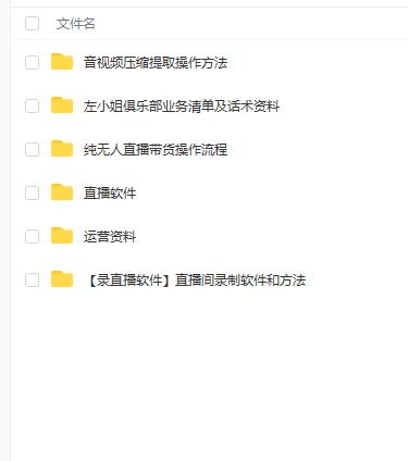左小姐-直播带货俱乐部十三行、无人直播，全套教程附：工具、文档、话术资料-鱼梓小栈
