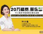 叶小鱼21天短视频文案拆书营，学完轻松搞定各类书单短视频文案-鱼梓小栈