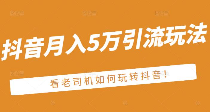 老古董·抖音月入5万引流玩法，看看老司机如何玩转抖音(附赠：抖音另类引流思路)-鱼梓小栈