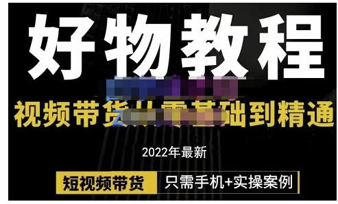 锅锅老师好物分享课程：短视频带货从零基础到精通，只需手机+实操-鱼梓小栈
