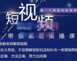 吴Sir·短视频带货底层实操课，教你如何选爆品、了解获短视频流量密码，正确起号-鱼梓小栈