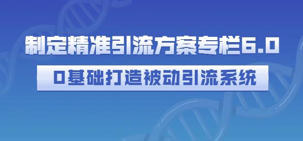 制定精准引流方案专栏6.0，0基础打造被动引流系统-鱼梓小栈
