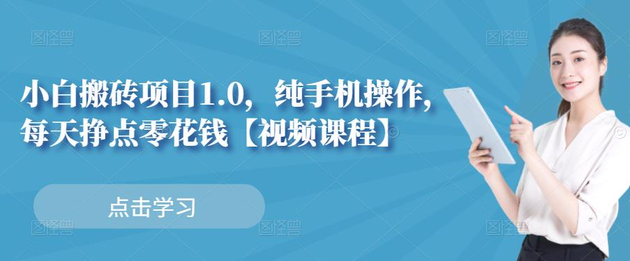 小白搬砖项目1.0，纯手机操作，每天兼职挣点零花钱-鱼梓小栈