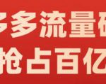 阿杰·拼多多流量破局:如何打黑标，爆款的思路，拼多多流量框架，快速抢占百亿流量-鱼梓小栈