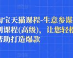 樊剑淘宝天猫课程-生意参谋数据分析系列课程(高级)，让您轻松运营店铺，帮助打造爆款-鱼梓小栈