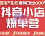推易电商·2022年抖音小店爆单营,不直播、不拍短视频、日出1000单,暴力玩法-鱼梓小栈