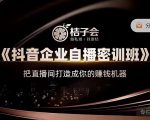 桔子会《抖音企业自播密训班》，把直播间打造成你的赚钱机器-鱼梓小栈
