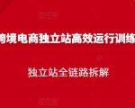 跨境电商独立站高效运行训练营，独立站全链路拆解-鱼梓小栈