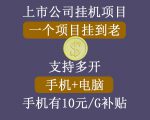 正规挂机项目，支持手机电脑一起挂，支持虚拟机多开，可以挂到老-鱼梓小栈