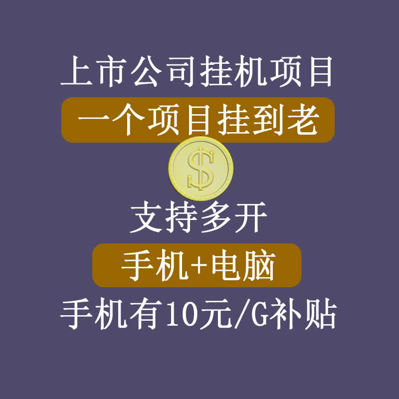 正规挂机项目，支持手机电脑一起挂，支持虚拟机多开，可以挂到老-鱼梓小栈