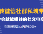 玩转微信社群私域带货，学会就能赚钱的社交电商，在家兼职副业再挣8000+-鱼梓小栈