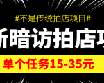 最新暗访拍店信息差项目，单个任务15-35元（不是传统拍店项目）-鱼梓小栈