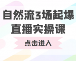 自然流3场起爆直播实操课 双标签交互拉号实战系统课-鱼梓小栈