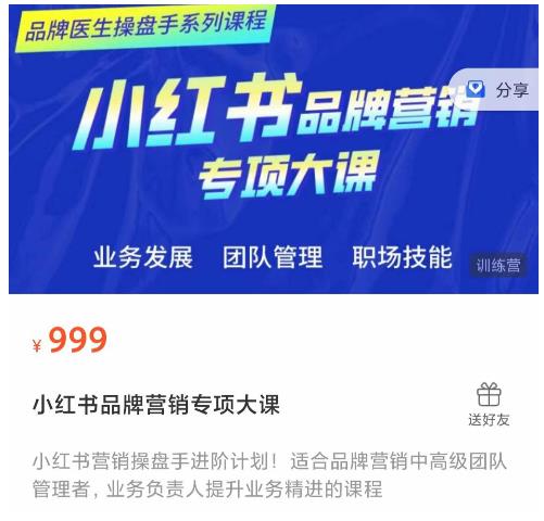 小红书品牌营销专项大课，操盘手进阶，一套能让你提升业务精进的课程-鱼梓小栈