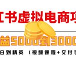 小红书虚拟电商项目：从小白到精英 月收益5000到30000 (视频课程+交付手册)-鱼梓小栈