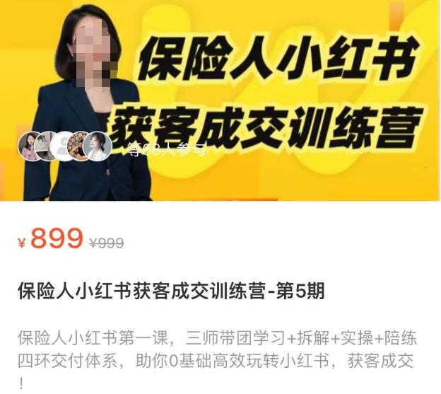保险人小红书获客成交训练营，0基础高效玩转小红书，可复制的获客成交之路-鱼梓小栈