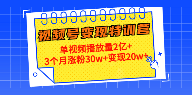 21天视频号变现特训营：单视频播放量2亿+3个月涨粉30w+变现20w+（第14期）-鱼梓小栈