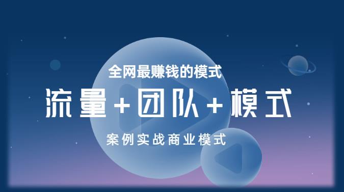 王冲老师《流量+团队+模式》商业模式实战课，全网最赚钱的模式-鱼梓小栈