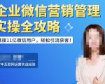 企业微信营销管理实操全攻略，链接11亿微信用户，轻松引流获客！-鱼梓小栈