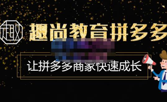 趣尚教育·拼多多运营实操VIP特训营，让拼多多商家快速成长-价值3180元-鱼梓小栈