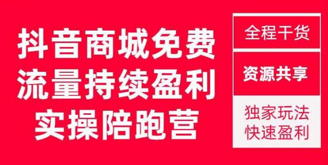 抖音商城搜索持续盈利陪跑成长营，抖音商城搜索从0-1、从1到10的全面解决方案-鱼梓小栈