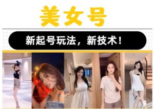 2023抖音快手短视频美女号课程制作玩法教程，美女号搬运新起号玩法，新技术（素材+教程）-鱼梓小栈