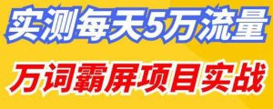 百度万词霸屏实操项目引流课，30天霸屏10万关键词-鱼梓小栈