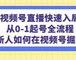 视频号直播快速入局:从0-1起号全流程,新人如何在视频号掘金-鱼梓小栈