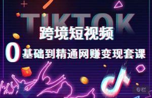 跨境短视频TIKTOK 0基础到精通网赚变现套课，跨境短视频独立站带货变现技巧-鱼梓小栈