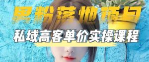 【男粉落地项目】零基础玩转男粉短视频转私域日产500+,2023男粉高客单价实操教程-鱼梓小栈
