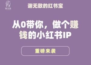 谢无敌·小红书运营大宝典，从0带你做个赚钱的小红书IP-鱼梓小栈
