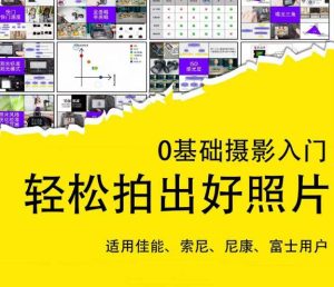 0基础摄影入门,轻松拍出好照片(适用佳能、索尼、尼康、富士用户)-鱼梓小栈