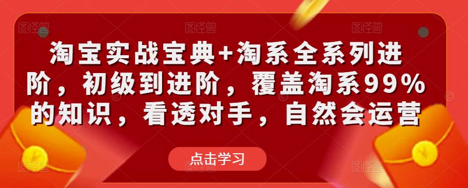 淘宝实战宝典+淘系全系列进阶，初级到进阶，覆盖淘系99%的知识，看透对手，自然会运营-鱼梓小栈