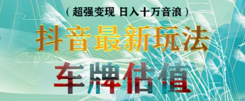 抖音最新无人直播变现直播车牌估值玩法项目，轻松日赚几百+【详细玩法教程】-鱼梓小栈