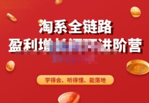 淘系全链路盈利增长闭环进阶营,融合全店动销,学得会、听得懂、能落地!-鱼梓小栈
